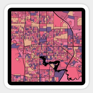 Regina Map Pattern in Purple & Pink Sticker